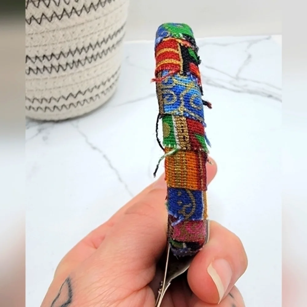 World Market | mixed media colorful Bohemian bangle bracelet NWT